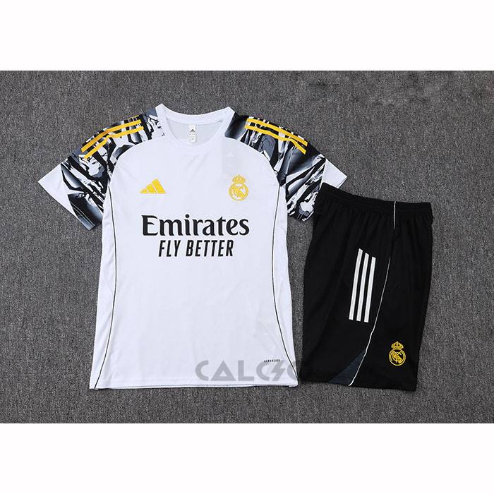 Tuta da Track Real Madrid Manica Corta 2025-2026 Bianco - Pantaloncini